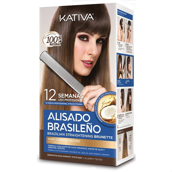 Kativa Kit de Alisado Brasileño para cabello Oscuro